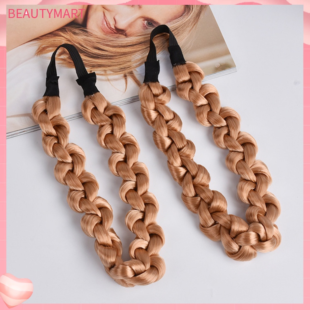 Băng Đô Cài Tóc Giả Thắt Bím Co Giãn Thời Trang Cho Nữ