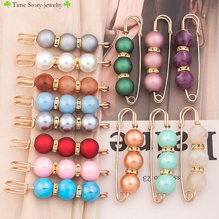 Trâm cài ngọc trai mới có dây thắt lưng và nút chống trượt để điều chỉnh eo váy, ghim sửa quần áo,Trâm cài quần  ghim cài áo