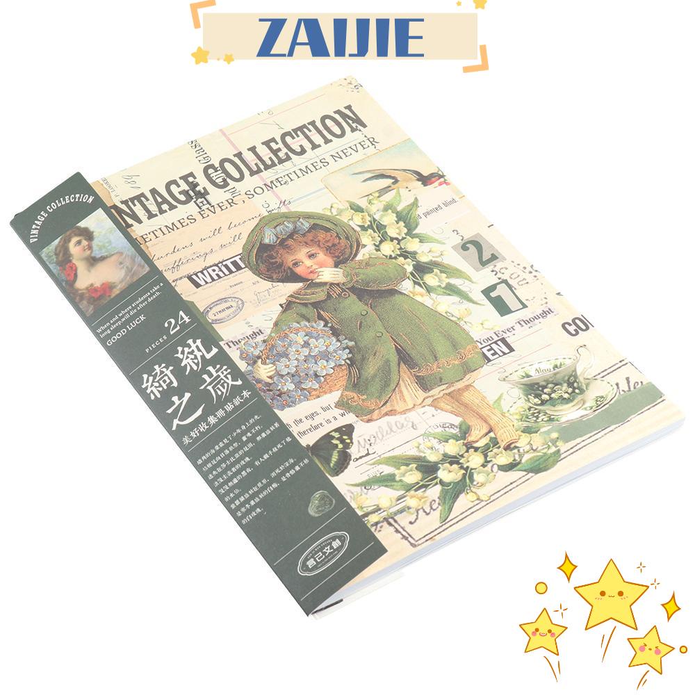 ZAIJIE24 Sticker Dán Trang Trí Sổ Tay DIY Xinh Xắn