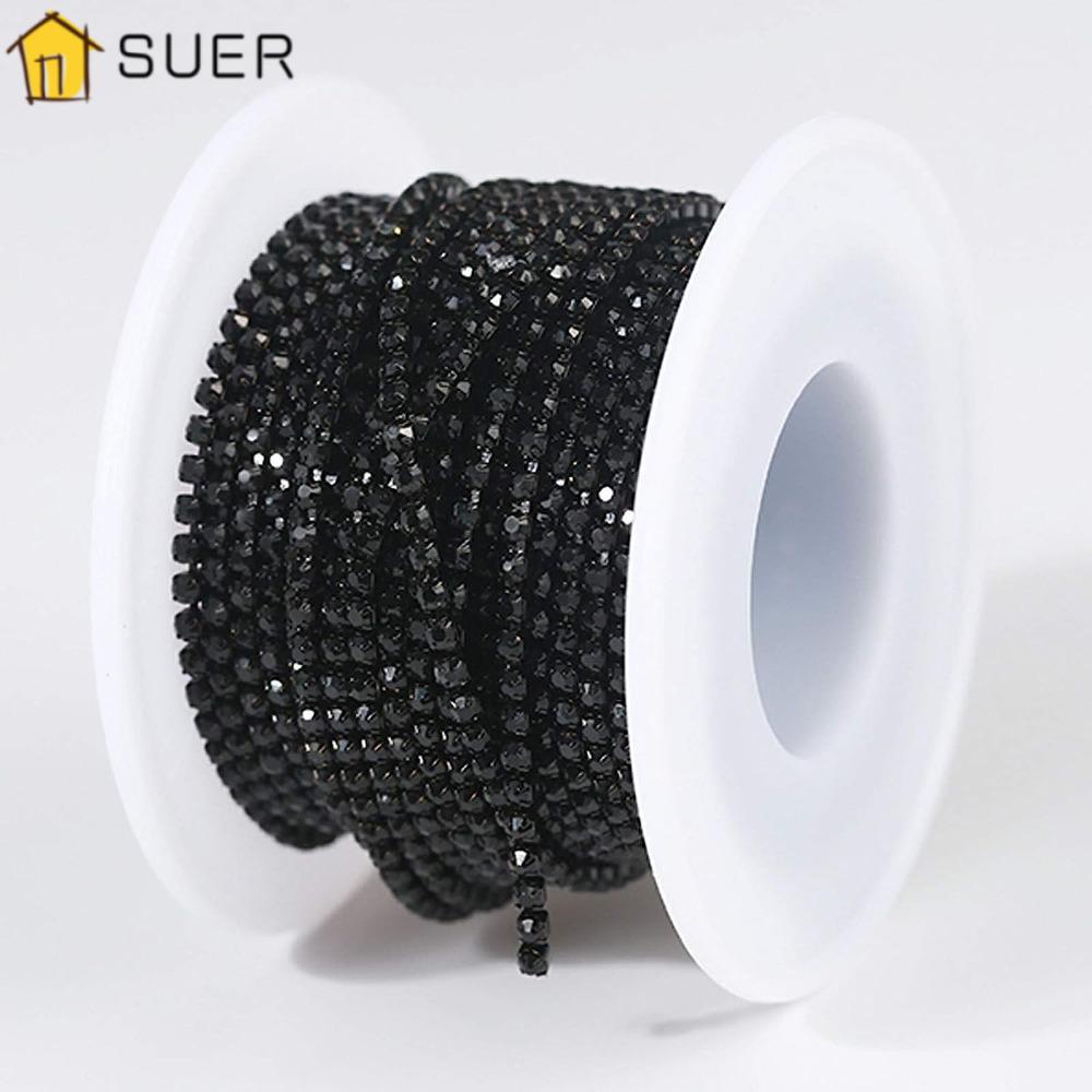 SUENIN Chuỗi Dây Xích Đính Đá Trang Trí Bó Hoa Cưới DIY