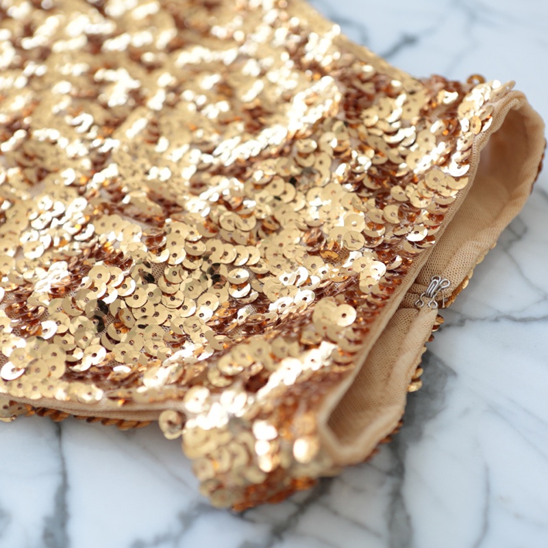 [Cổ Cao] Áo Hai Dây Ôm Dáng Đính Kim Sa Lấp Lánh Gợi Cảm