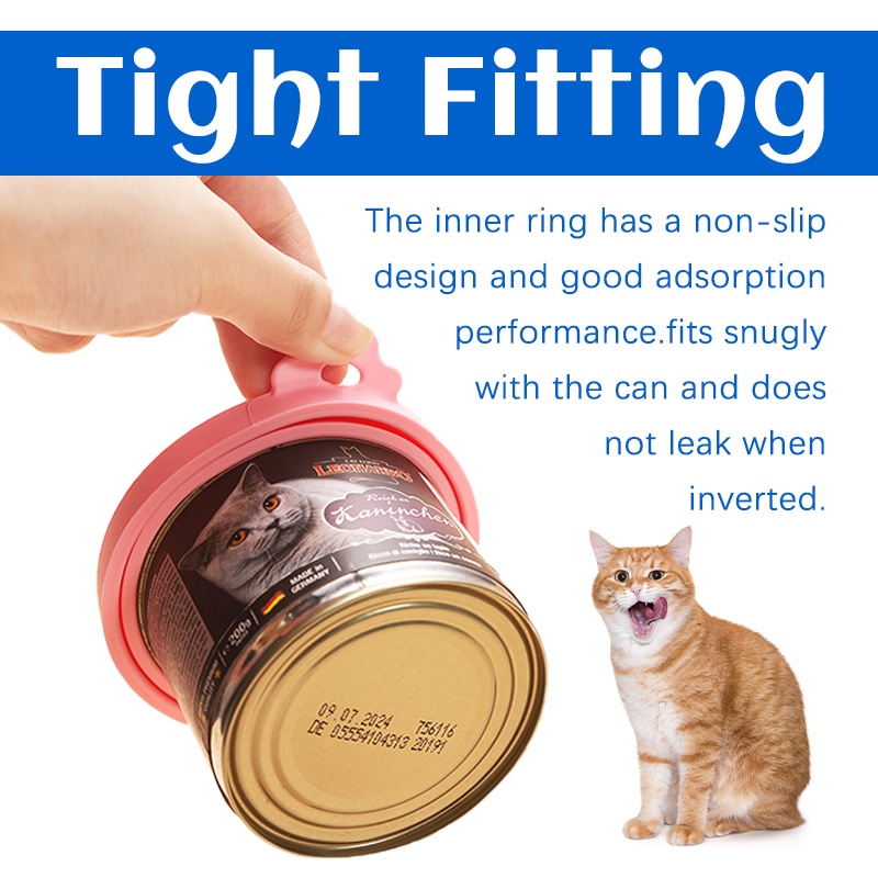 HamshMoc Nắp Đậy Lon Nước Bằng Silicone An Toàn Phù Hợp Với Mọi Kích Thước Tiêu Chuẩn Dễ Sử Dụng Cho Chó Mèo