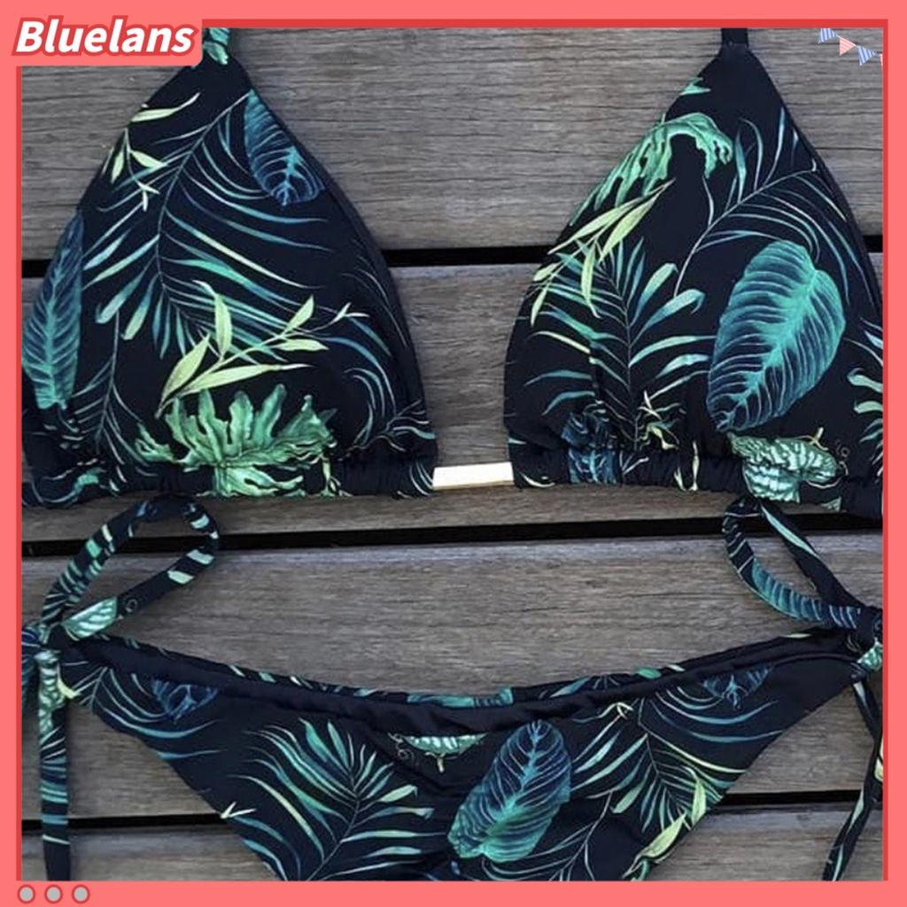 Bộ Đồ Bơi Bikini Hai Mảnh Họa Tiết Hoa Có Đệm Nâng Ngực Cho Nữ