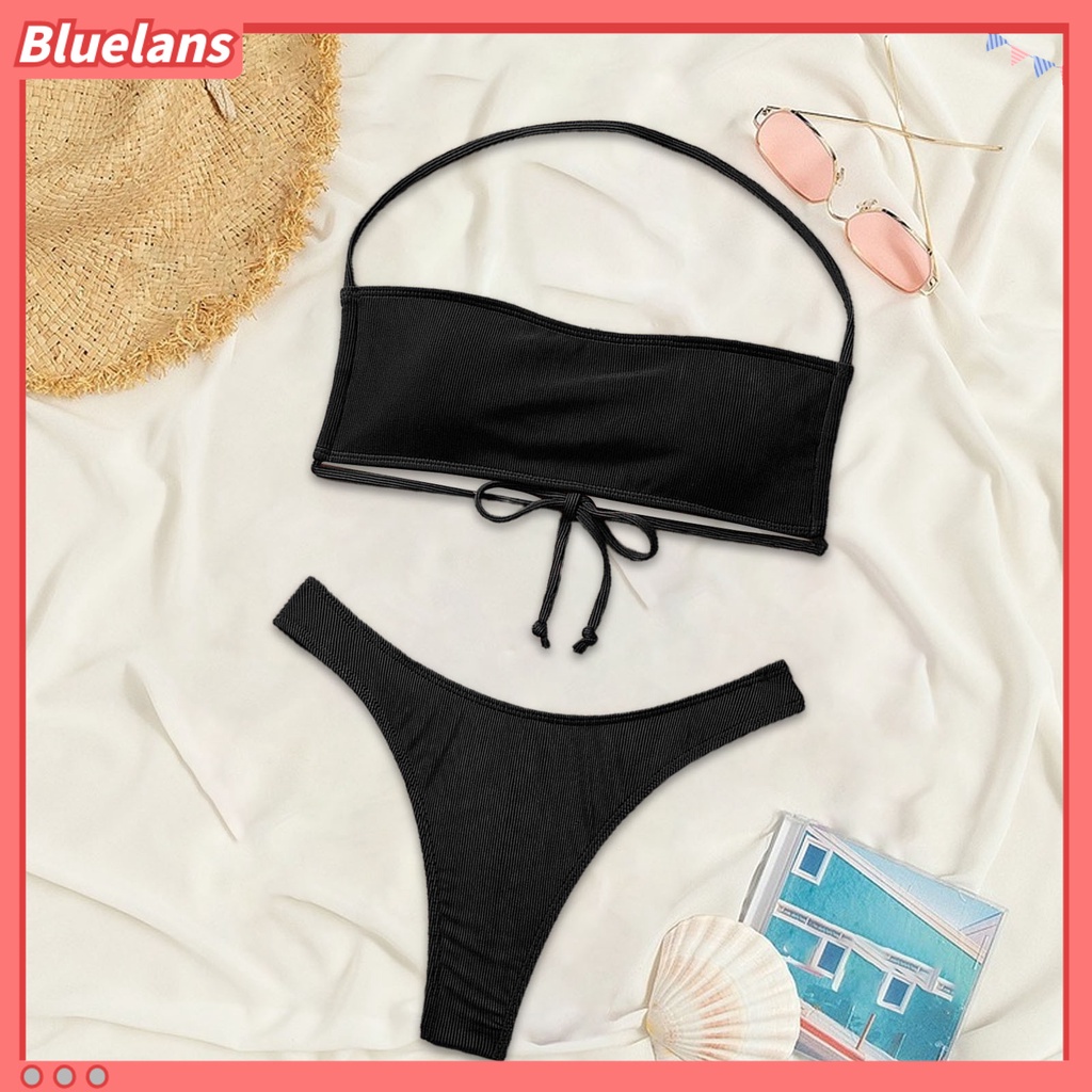 Bộ Bikini 2 Mảnh Màu Sắc Thời Trang Gợi Cảm Cho Nữ