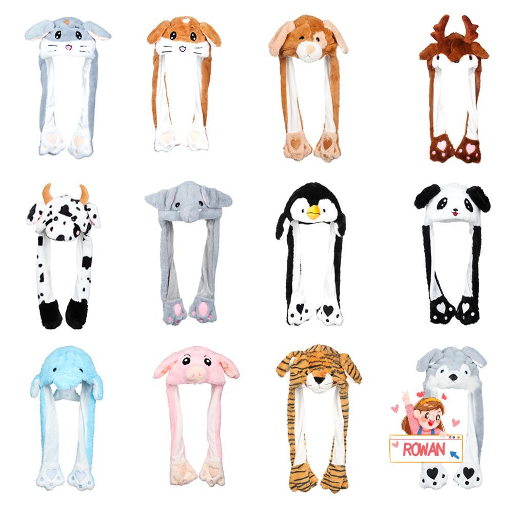 ROWANS Mũ Tai Thỏ Mềm Mại Giữ Ấm Cho Nữ