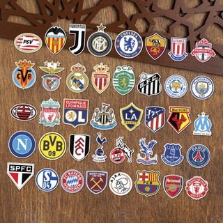Combo 9/40 sticker logo CLB BÓNG ĐÁ nổi tiếng Manchester United Real Madrid Barcelona Chelsea Arsenal Liverpool FC