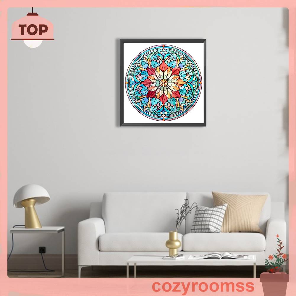 Tranh Đính Đá Kim Cương Toàn Bộ 5D DIY Hình Vẽ Hoa Bằng Kính