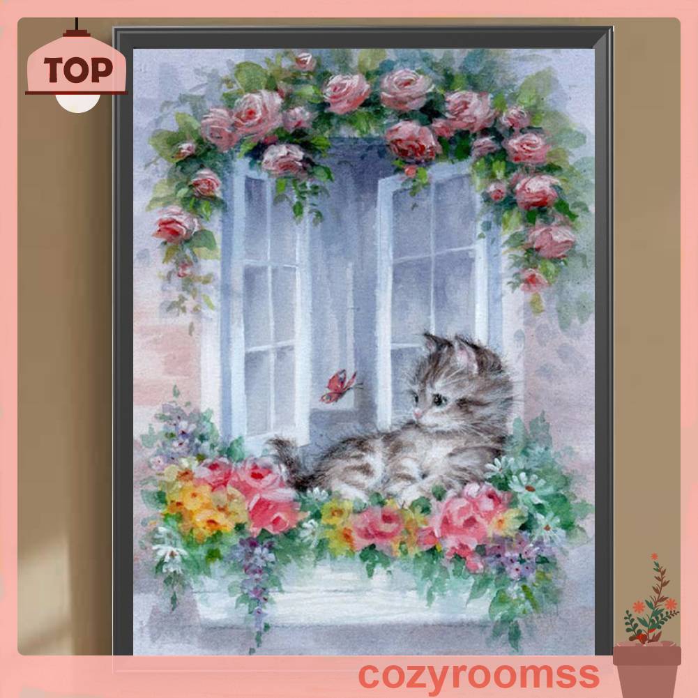 Tranh Đính Đá Kim Cương Toàn Bộ 5D DIY Hình Vẽ Động Vật