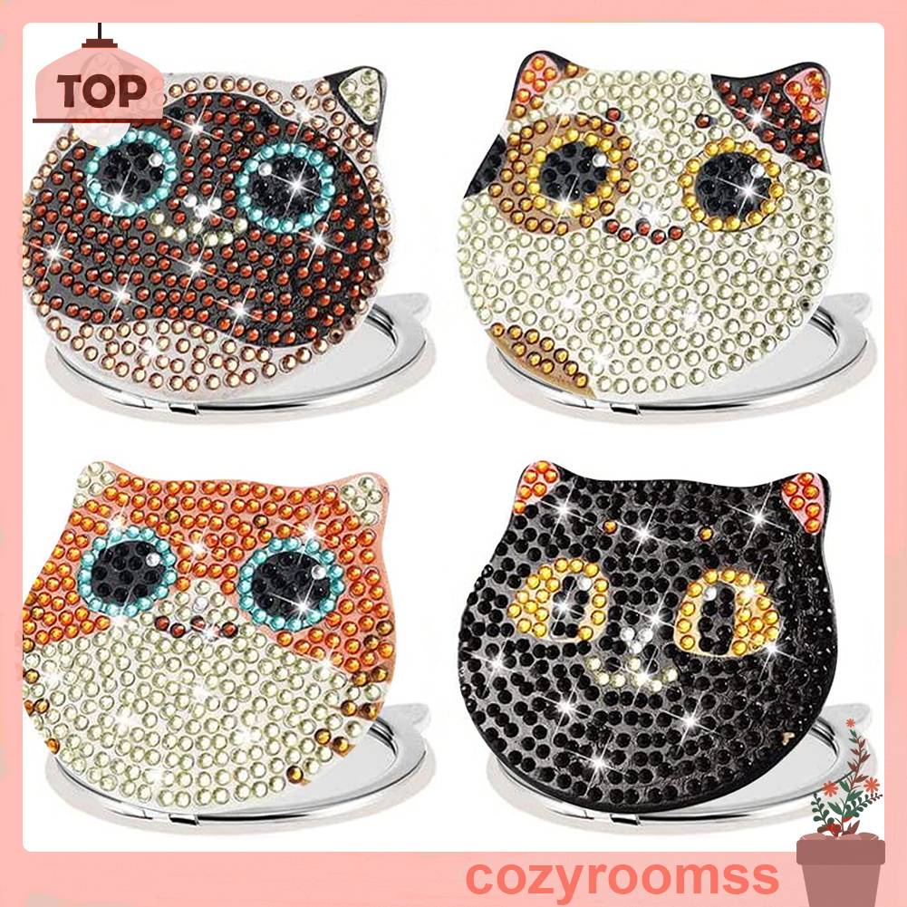 Bộ Tranh Đính Đá Tự Làm Họa Tiết Khảm Hình Mèo Cho Người Lớn Và Trẻ Em