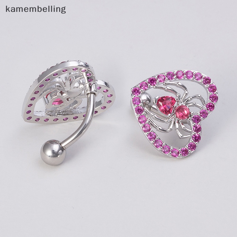 Kamembelling Khuyên Rốn Bằng Thép Hình Trái Tim / Nhện Quyến Rũ Cho Nữ