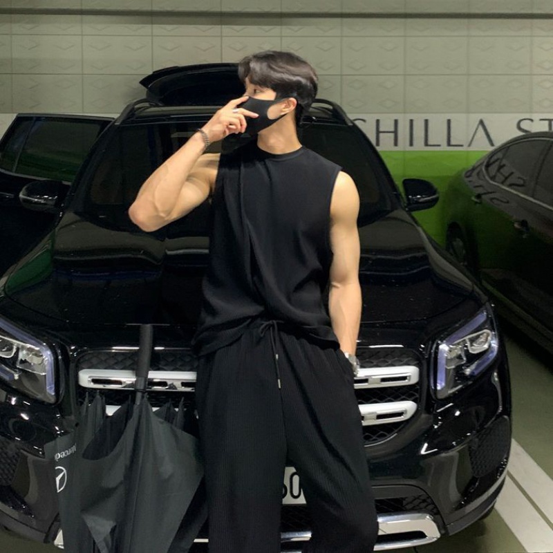 Áo Thun Thể Thao Không Tay Thời Trang Mùa Hè Hàn Quốc Dành Cho Nam