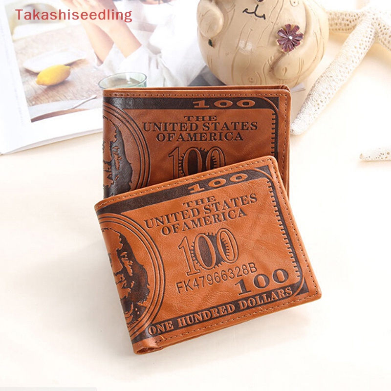 Ví Da PU Đựng Thẻ Hình Tờ Tiền Đô La Mỹ Cá Tính Cho Nam