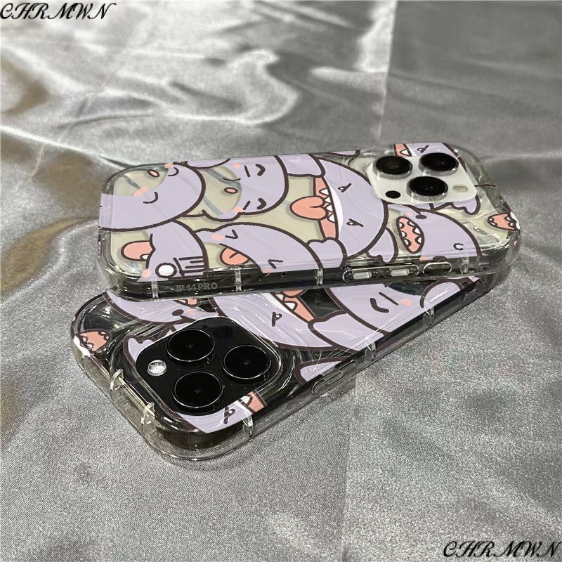 Plus Ốp Điện Thoại Mềm Trong Suốt Họa Tiết Cá Mập Dễ Thương Cho Iphone 13128xr 11 Grimace 14Promax 7