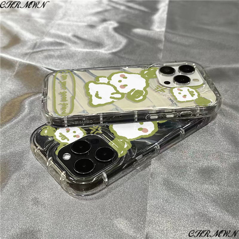 Ốp Điện Thoại Mềm Trong Suốt Họa Tiết Hai Chú Cún Con Dễ Thương Dành Cho Iphone 14 Pro Max 1312 / 11 7 / 8 Plus xr