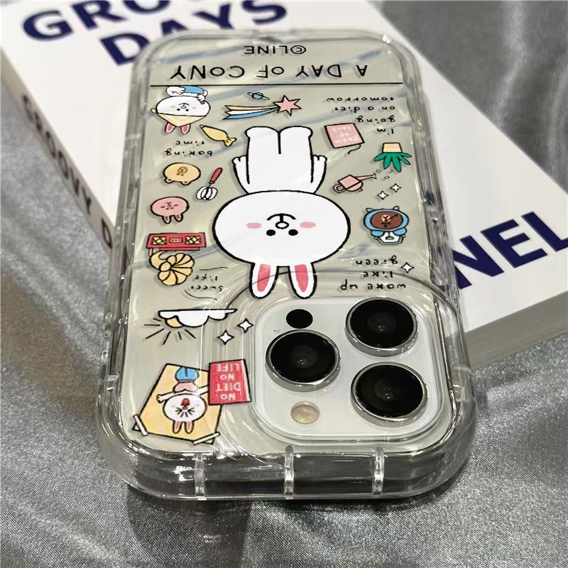 Ốp Điện Thoại Mềm Trong Suốt In Hình Thỏ Trắng Dễ Thương Cho Iphone 117 81312sins 14Promax / xr JF0C