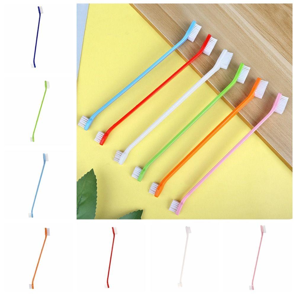 Bàn Chải Đánh Răng Hai Đầu Lông Mềm Cán Dài Cho Thú Cưng