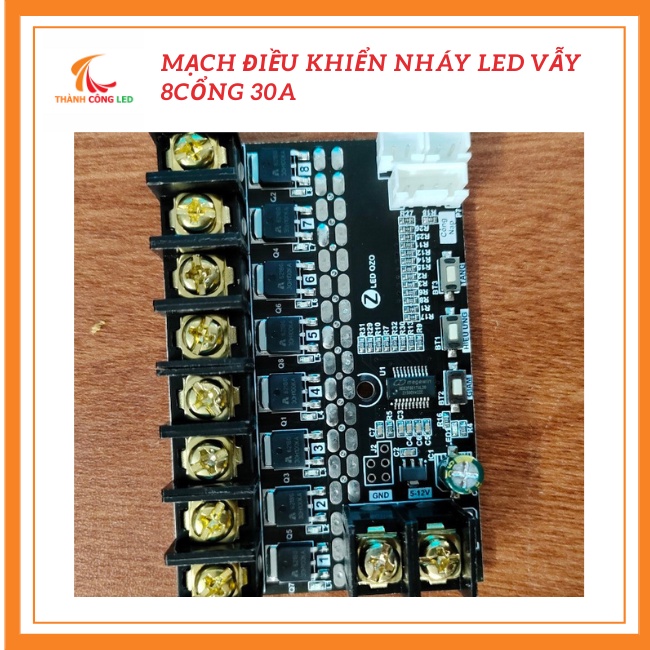 Mạch nháy LED vẫy 8 cổng 30A ( dùng cho LED ruồi, F5 ... điện áp 5V hoặc 12V )