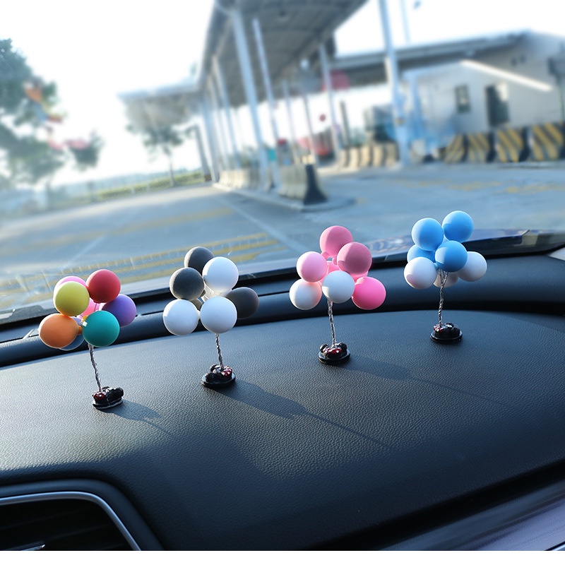 Mô Hình Tiểu Cảnh "Bong Bóng Bay Trang Trí Taplo Ô Tô Mini" Sen Đá, Sân Vườn/ Chậu Cây, DYI, Terrarium