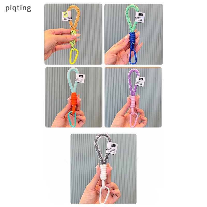 Piqt Dây Đeo Điện Thoại Dạng Lưới Màu Huỳnh Quang Cho Túi Xách / Móc Khóa