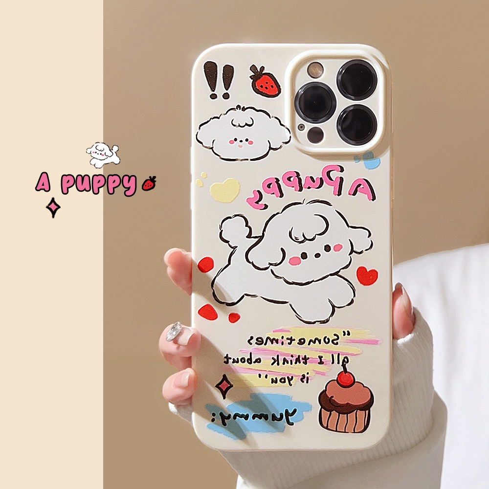 Ốp Điện Thoại tpu Silicon In Hình Cún Poodle Cho iphone 11 12 13 14 pro max