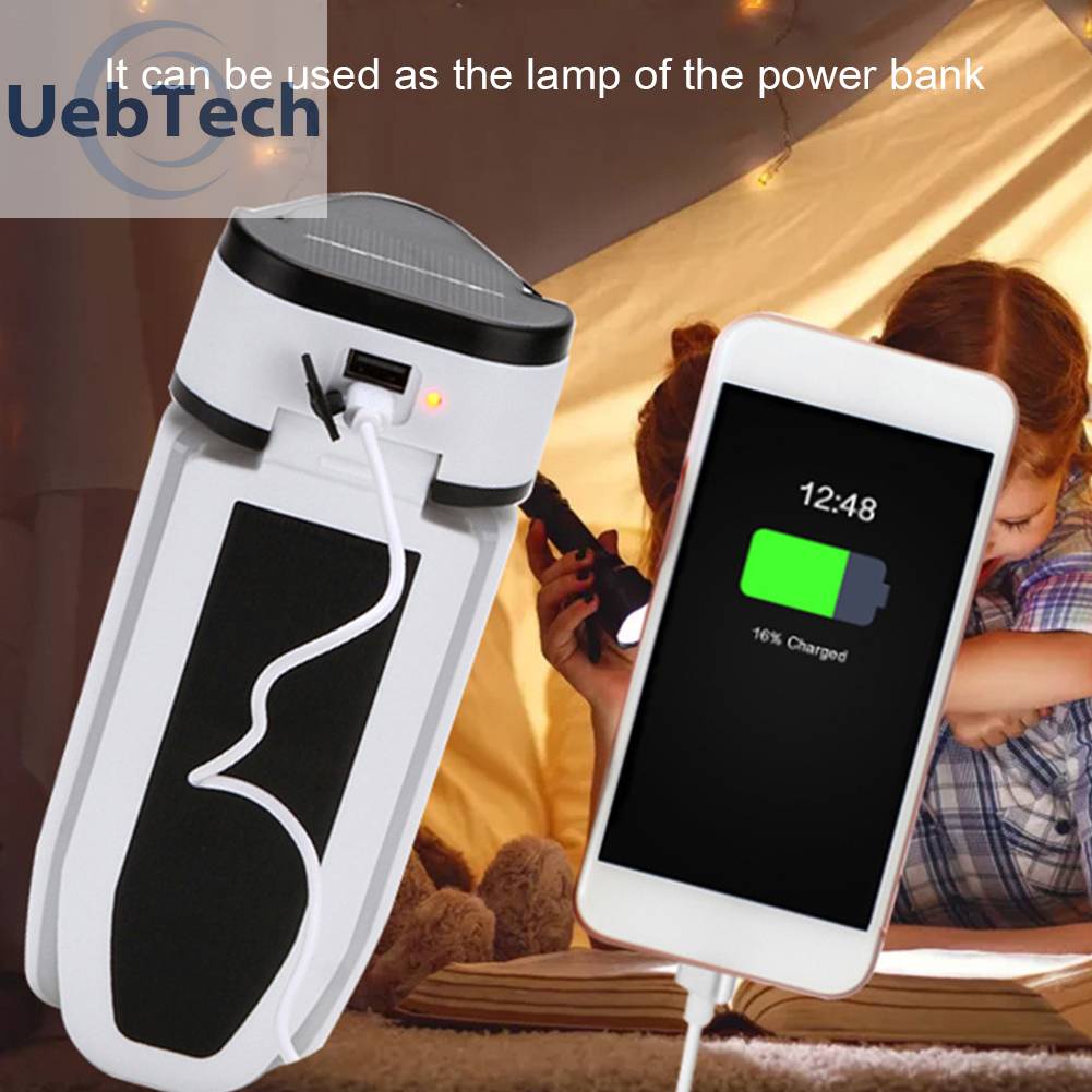 Đèn Cắm Trại Chống Nước 3 Lá 60 LED 5 Chế Độ