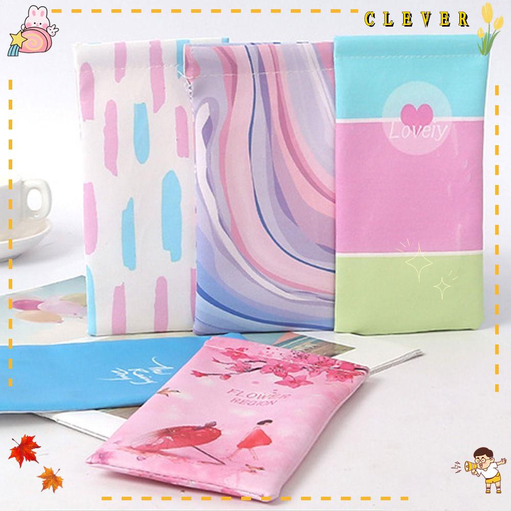 Túi Da PU Mềm Họa Tiết Hoa Đựng Mắt Kính Tiện Dụng