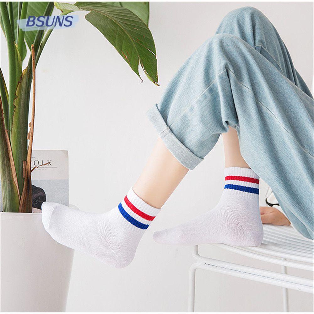 BSUNS Đôi Vớ HọA TiếT Kẻ SọC ThờI Trang Cho Nam Nữ