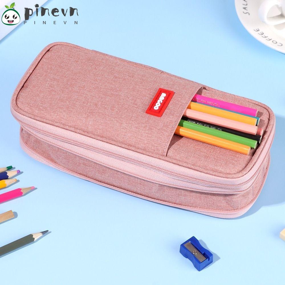 PINEVN Túi Đựng Bút Cỡ Lớn Đa Năng Dành Cho Học Sinh Ốp