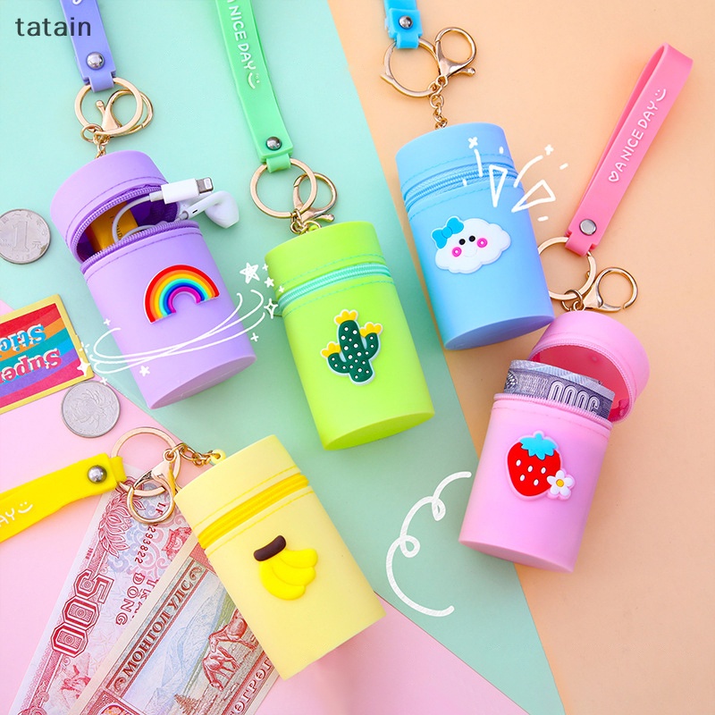 Túi Đựng Tiền Xu Bằng Silicon Có Móc Khóa Dễ Thương Cho Nữ
