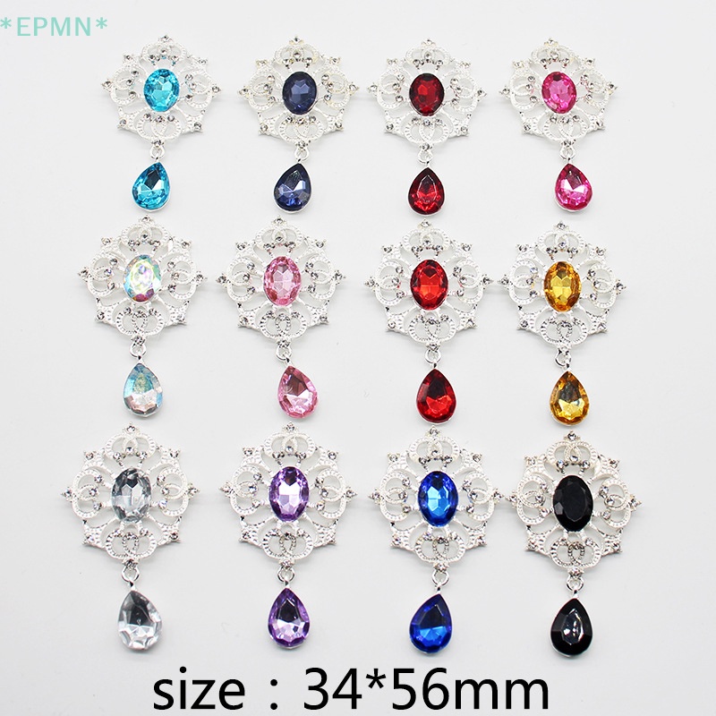 Mặt Dây Chuyền Bằng Hợp Kim Bạc 34 * 56mm Dùng Làm Phụ Kiện Trang Trí Tóc DIY