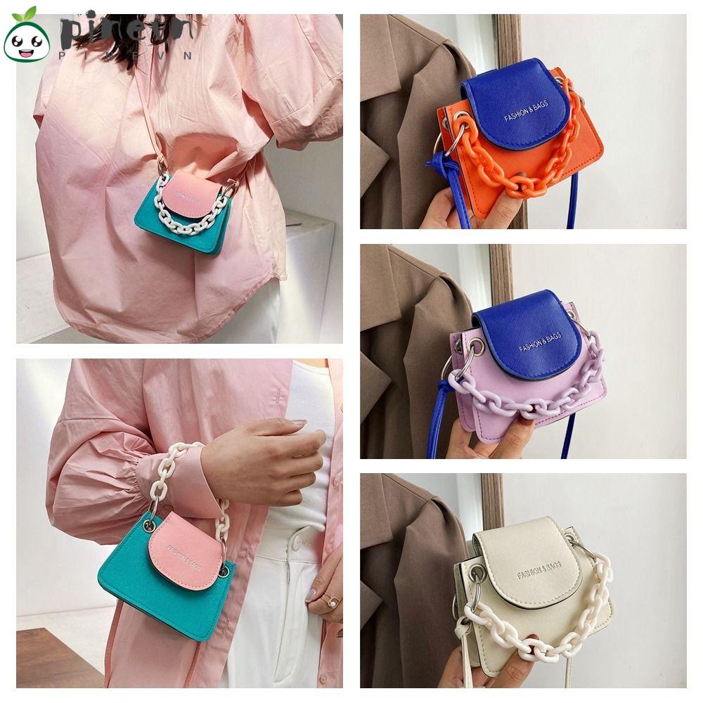 PINEVN Túi Đeo Chéo Màu Sắc Tương Phản Thời Trang Cho Nữ