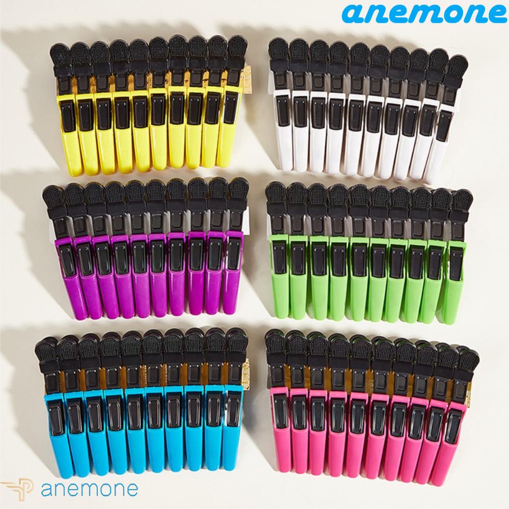 Set 6 Kẹp Tóc Cá Sấu Bằng Nhựa Màu Đen / Hồng Dành Cho Nữ