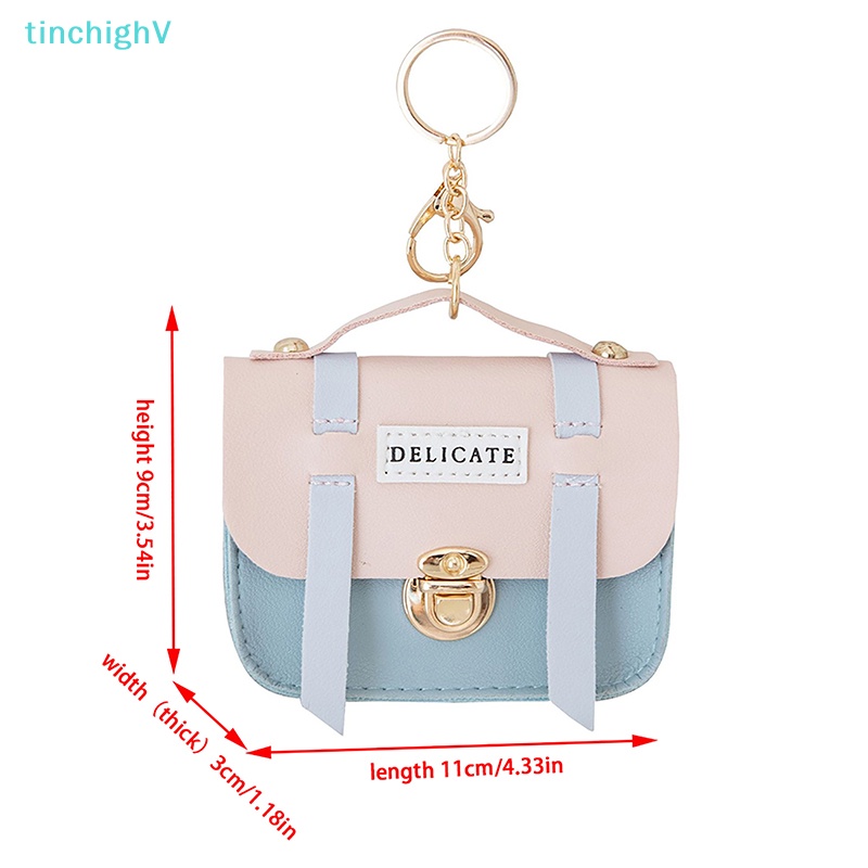 Ví Đựng Tiền Xu / Thẻ / Tai Nghe Mini Có Móc Khóa Thời Trang Cho Nữ