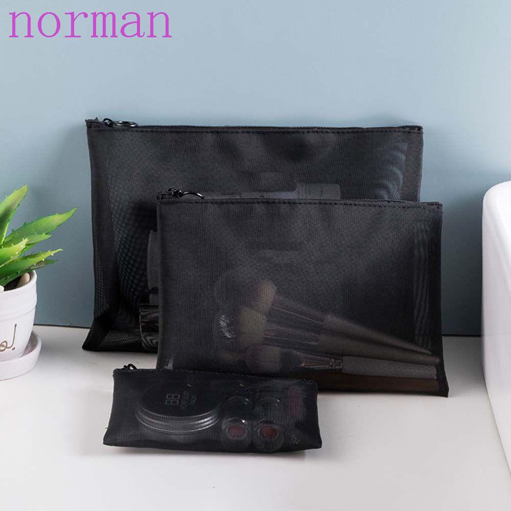 NORMAN Túi Lưới Trong Suốt Đựng Mỹ Phẩm Có Khóa Kéo Tiện Dụng
