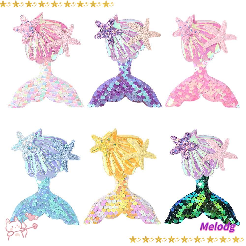 MELODG Kẹp Tóc Đính Kim Sa Phong Cách Retro Châu Âu Mới Cho Bé Gái