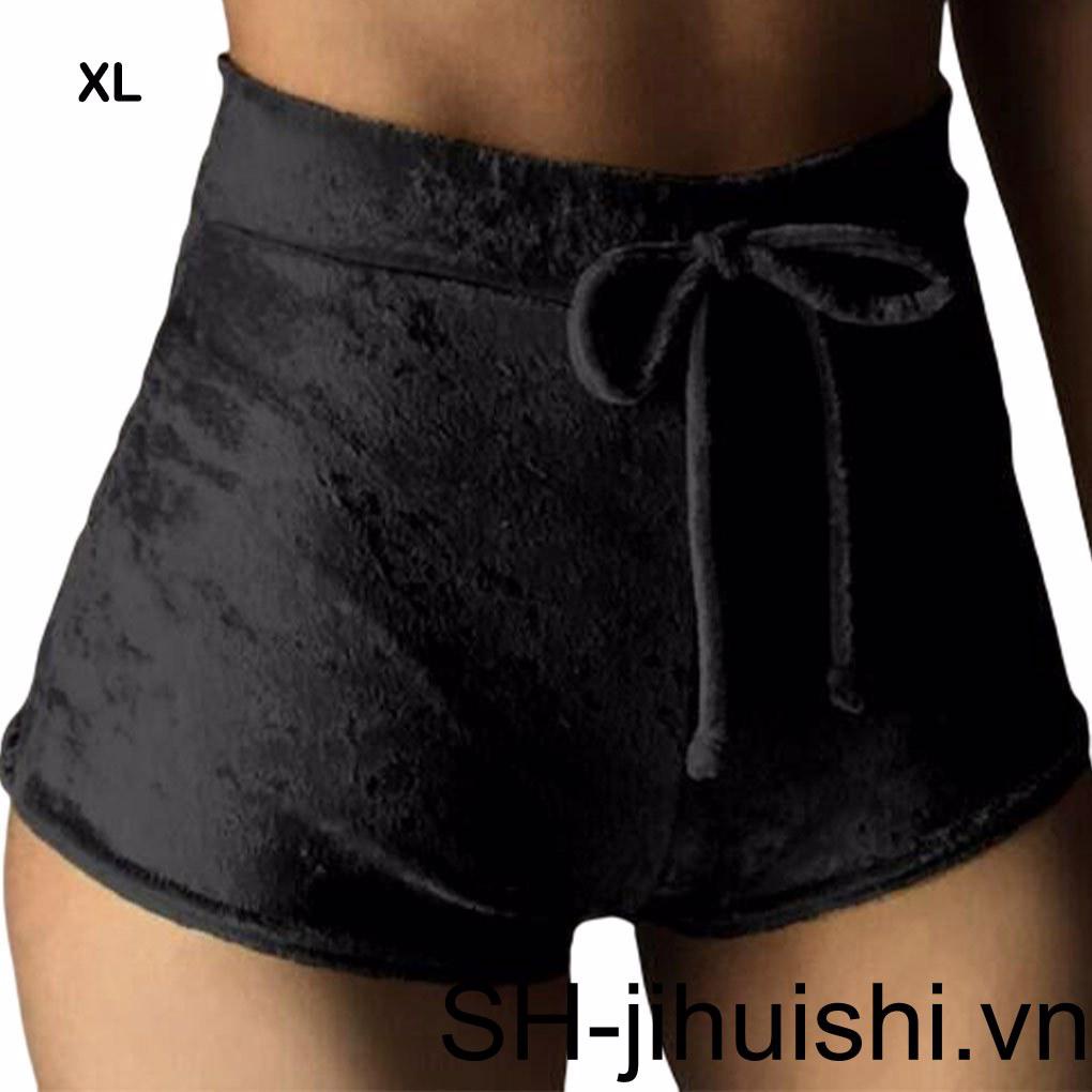 Quần Short Vải Flannel Lưng Cao Thời Trang Mùa Hè 2020 Cho Nữ