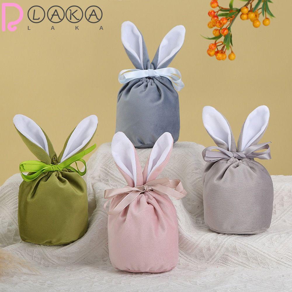 LAKAMIER Set 2 Túi Đựng Quà Hình Thỏ Phục Sinh Dễ Thương