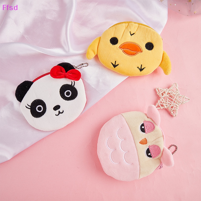 {Ffsd} Ví Đựng Tiền Xu / Chìa Khóa Hình Động Vật Hoạt Hình Dễ Thương Có Khóa Kéo Cho Nữ * Hàng