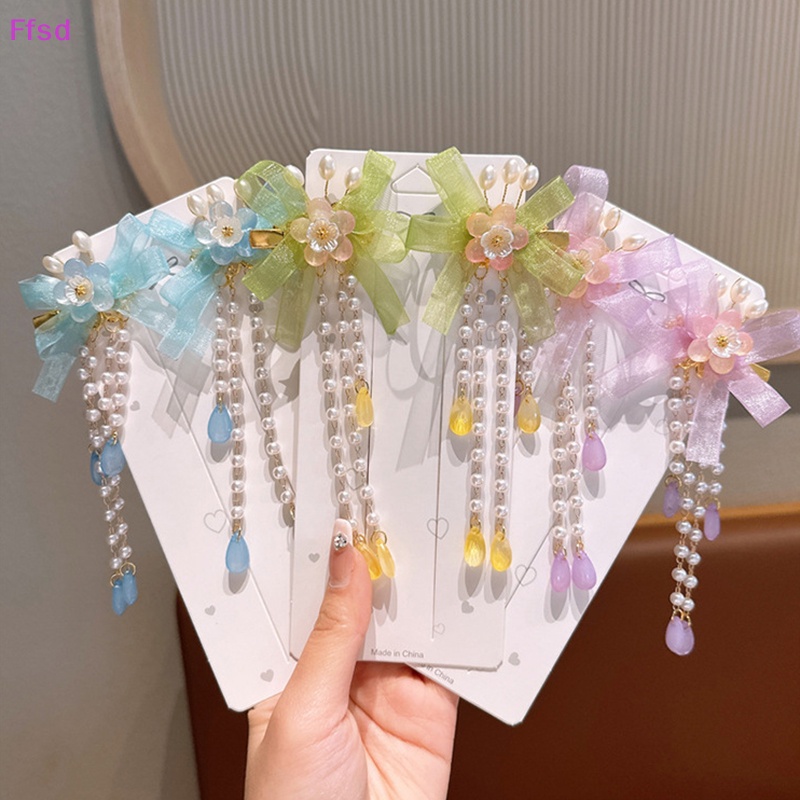 {Ffsd} Bộ 2 Kẹp Tóc Nhiều Kiểu Dáng Phong Cách Trung Hoa Truyền Thống Hình Bướm Cổ Điển Cho Trẻ Em