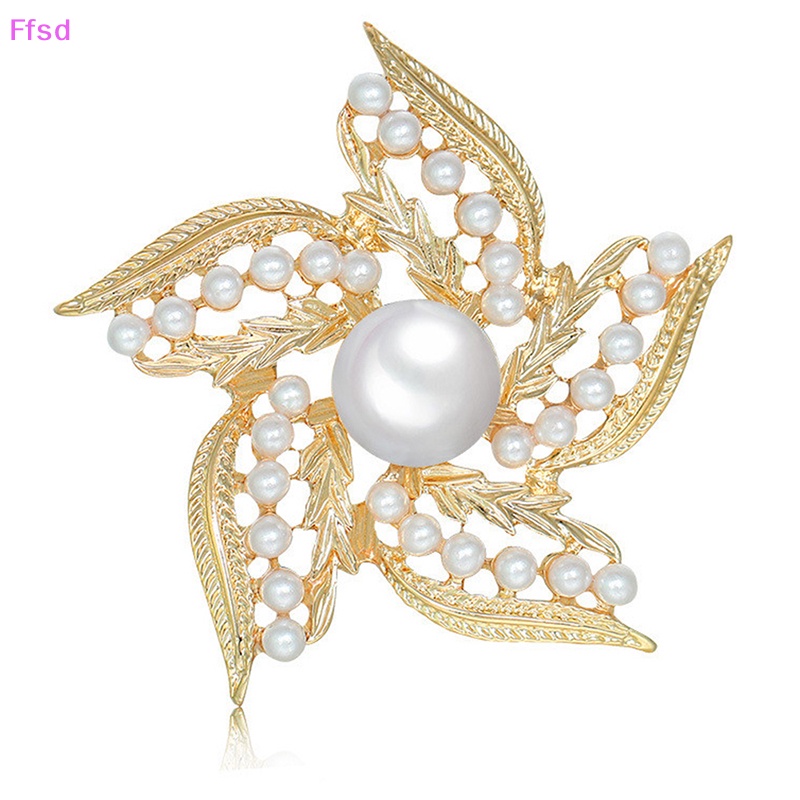 {Ffsd} Bộ Ghim Cài Áo Màu Vàng Lúa Mì Đính Ngọc Trai Thời Trang Đơn Giản Dành Cho Nữ * Hàng Bán Chạy