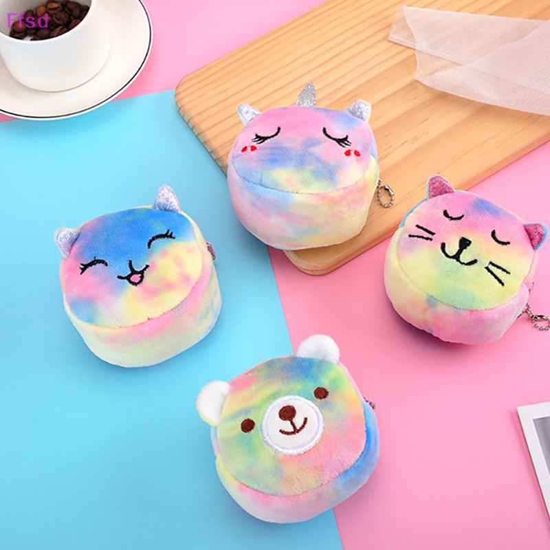 {Ffsd} 1 Túi Đựng Tiền Xu Mini Bằng Lông Nhung Đầy Màu Sắc Cho Tiệc Sinh Nhật Trẻ Em * Bán Chạy