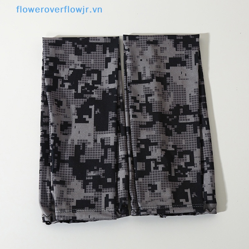 Đôi Găng Cánh Tay Bằng Lụa Lạnh Họa Tiết Rằn Ri Chống Tia UV