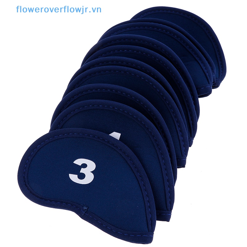 Set 10 Vỏ Bọc Bảo Vệ Đầu Gậy Đánh Golf Bằng Cao Su Tổng Hợp Neoprene Áo Khoác Thời Trang Trẻ Trung Cá Tính