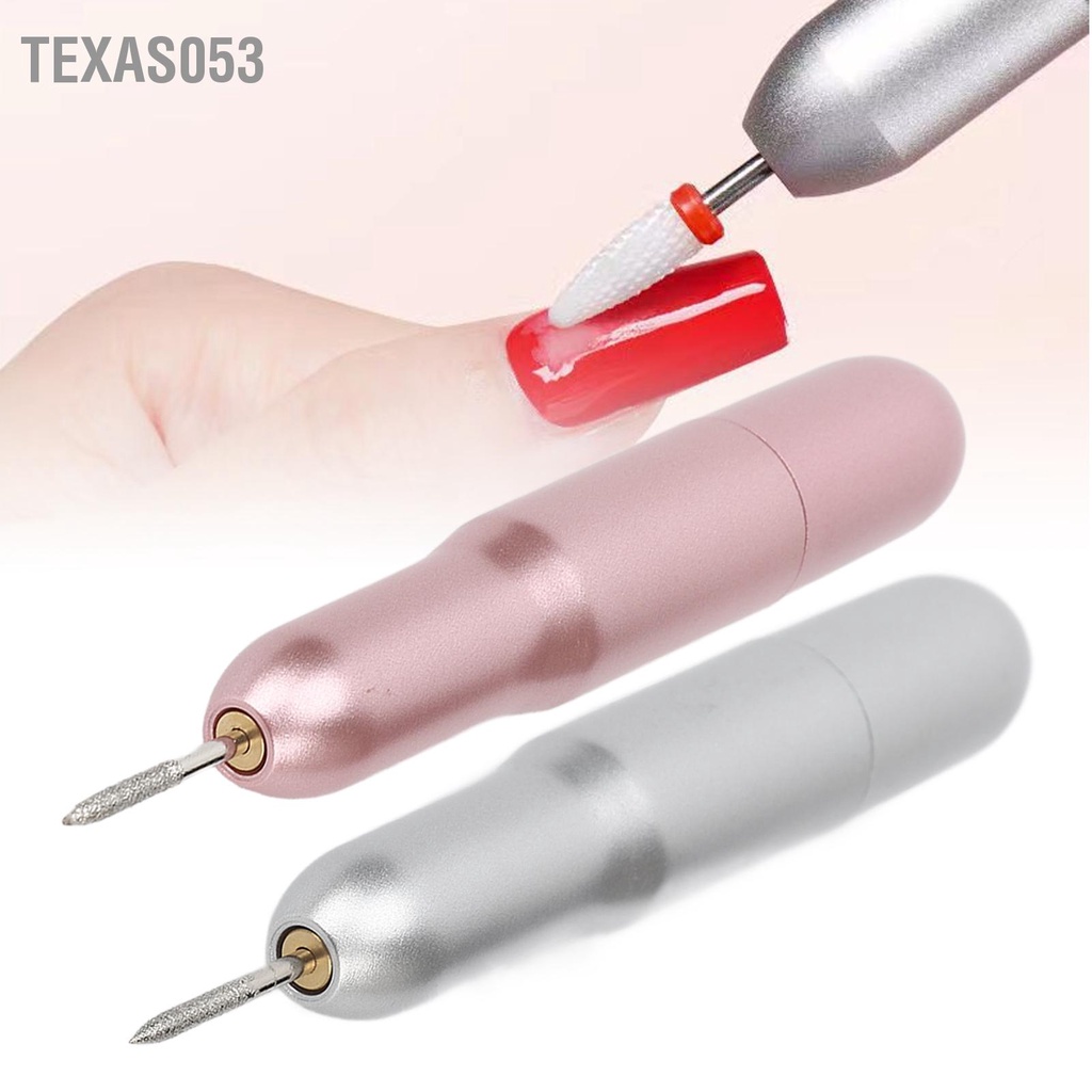 Texas053 Máy mài móng tay Điện cầm bằng nhựa USB 20000 RPM khoan để loại bỏ da chết