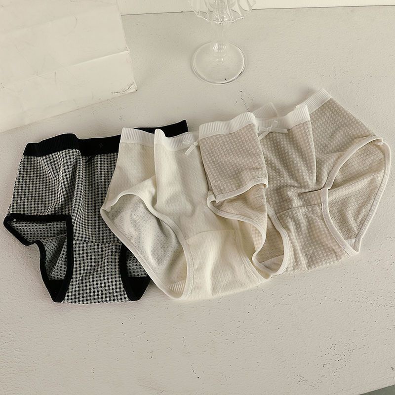 Quần Lót Cotton Trơn Màu Đơn Giản Dễ Thương Phong Cách Hàn Quốc Cho Nữ