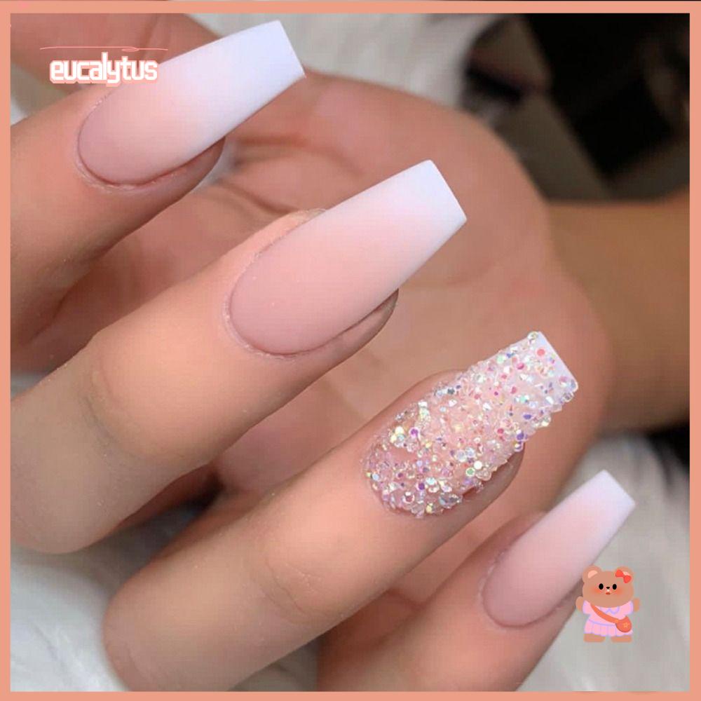 EUTUS Bộ Móng Tay Giả Che Phủ Toàn Diện Đầu Vuông Có Thể Tháo Rời