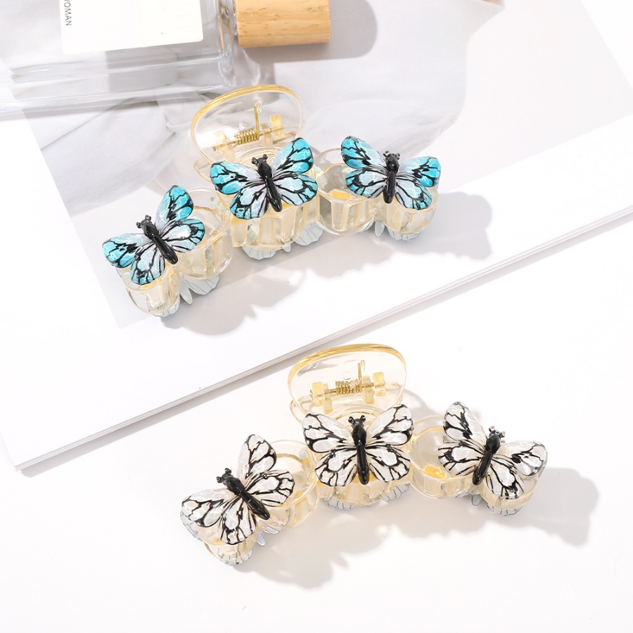 Kẹp Tóc Hình Bướm Bằng Acrylic Trong Suốt Phong Cách Hàn Quốc