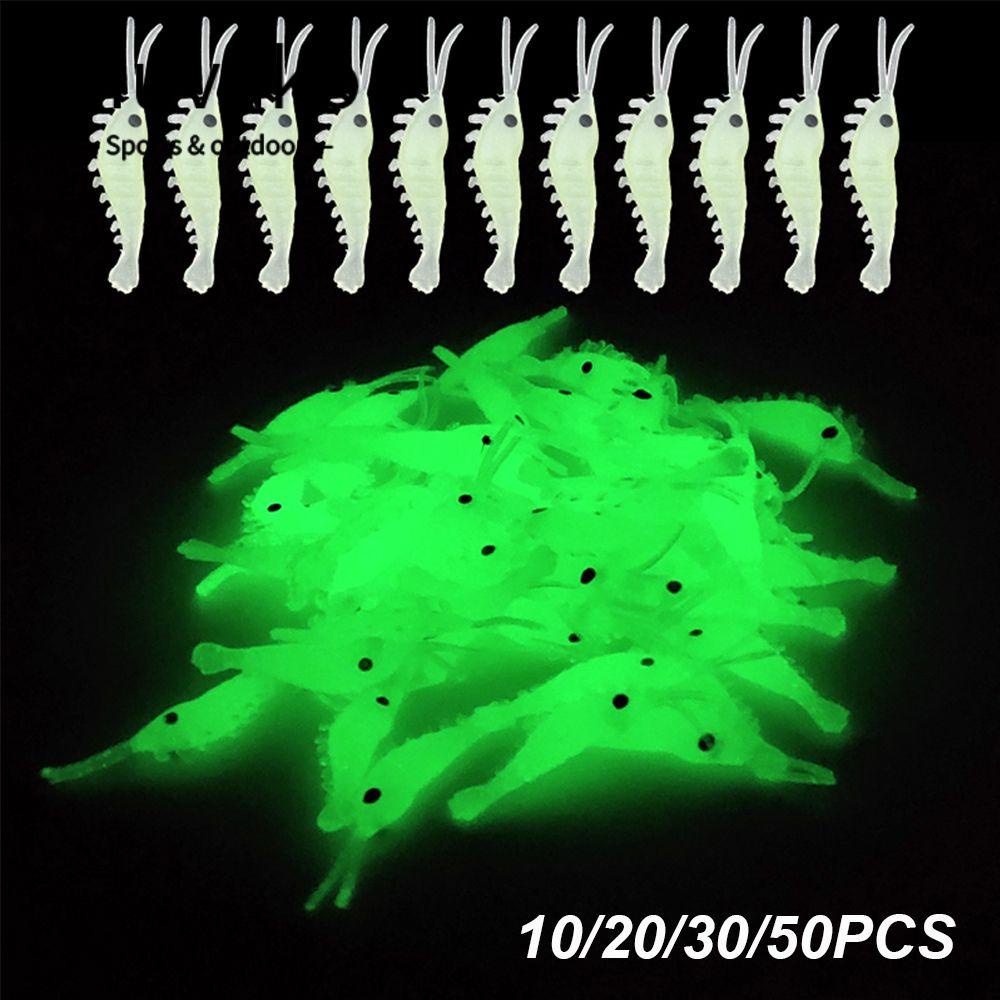 MUVAKO 10 / 20 / 30 / 50 Mồi Tôm Giả Câu Cá Silicone 3cm