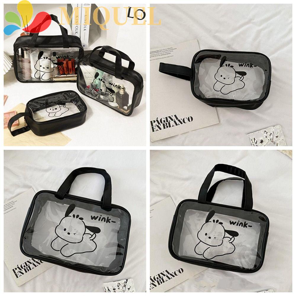 MIQUEL Túi Đựng Mỹ Phẩm Bằng Pvc Trong Suốt Hình Chú Chó Hoạt Hình