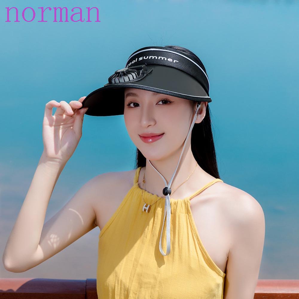 NORMAN Mũ Chống Nắng Tích Hợp Quạt Điện 3 Tốc Độ Kèm Sạc USB Tiện Dụng